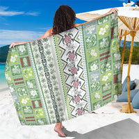 Hawaii Makahiki Turtle Sarong Green Tapa Pattern - Polynesian Pride