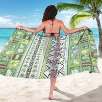 Hawaii Makahiki Turtle Sarong Green Tapa Pattern - Polynesian Pride