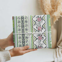 Hawaii Makahiki Turtle Wrapping Paper Green Tapa Pattern - Polynesian Pride