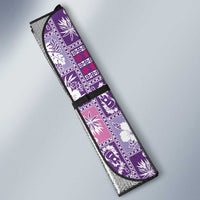 Hawaii Makahiki Turtle Auto Sun Shade Violet Tapa Pattern - Polynesian Pride