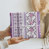 Hawaii Makahiki Turtle Wrapping Paper Violet Tapa Pattern - Polynesian Pride