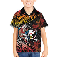 Hawaii And Japan Family Matching Summer Maxi Dress and Hawaiian Shirt Koi Fish With Kanaka Maoli