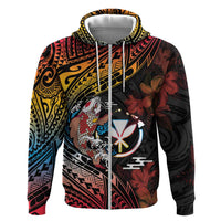Hawaii And Japan Hoodie Koi Fish With Kanaka Maoli