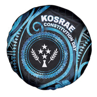 Kosrae Constitution Day Spare Tire Cover Ocean Floral Pattern