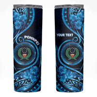 Personalised FSM Pohnpei Skinny Tumbler Ocean Floral Pattern