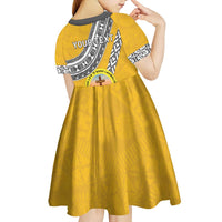 Personalised Anastasis College Kid Short Sleeve Dress Tonga Unique Style - Polynesian Pride