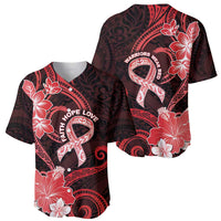 Heart Health Awareness Baseball Jersey Warrior Wears Red Polynesian Style