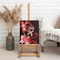 Heart Health Awareness Canvas Wall Art Warrior Wears Red Polynesian Style