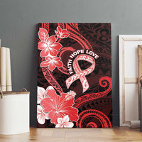 Heart Health Awareness Canvas Wall Art Warrior Wears Red Polynesian Style