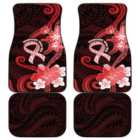 Heart Health Awareness Car Mats Warrior Wears Red Polynesian Style