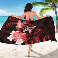 Heart Health Awareness Sarong Warrior Wears Red Polynesian Style