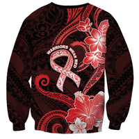 Heart Health Awareness Sweatshirt Warrior Wears Red Polynesian Style