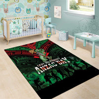 New Zealand ANZAC Day Area Rug Aotearoa Hei Tiki