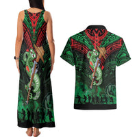 New Zealand ANZAC Day Couples Matching Tank Maxi Dress and Hawaiian Shirt Aotearoa Hei Tiki