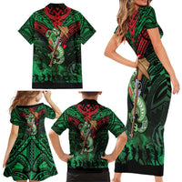New Zealand ANZAC Day Family Matching Short Sleeve Bodycon Dress and Hawaiian Shirt Aotearoa Hei Tiki LT05 - Polynesian Pride