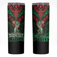 New Zealand ANZAC Day Skinny Tumbler Aotearoa Hei Tiki LT05 Green - Polynesian Pride