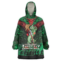 New Zealand ANZAC Day Wearable Blanket Hoodie Aotearoa Hei Tiki