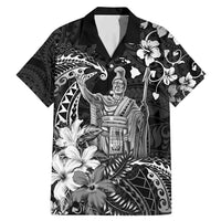 Hawaii King Kamehameha Day Family Matching Mermaid Dress and Hawaiian Shirt Polynesian Pattern Mix Hibiscus Black