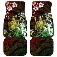 Hawaii King Kamehameha Day Car Mats Polynesian Pattern Mix Hibiscus Reggae