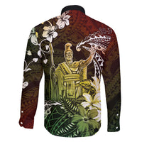 Hawaii King Kamehameha Day Family Matching Puletasi and Hawaiian Shirt Polynesian Pattern Mix Hibiscus Reggae