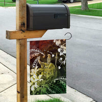 Hawaii King Kamehameha Day Garden Flag Polynesian Pattern Mix Hibiscus Reggae