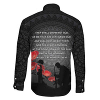 Cook Islands ANZAC Day Family Matching Off The Shoulder Long Sleeve Dress and Hawaiian Shirt Soldier Silhouette Remembrance LT05 - Polynesian Pride