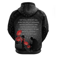 Cook Islands ANZAC Day Hoodie Soldier Silhouette Remembrance