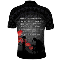 Cook Islands ANZAC Day Polo Shirt Soldier Silhouette Remembrance