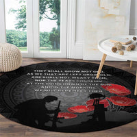 Cook Islands ANZAC Day Round Carpet Soldier Silhouette Remembrance