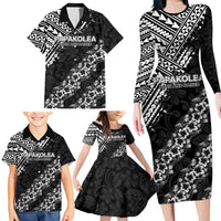 Hawaii Papakolea Born And Raised Family Matching Long Sleeve Bodycon Dress and Hawaiian Shirt Hawaiian Tribal Pattern LT05 - Polynesian Pride