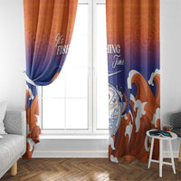 Marshall Islands Fishermen's Day Window Curtain It's Fishing Time