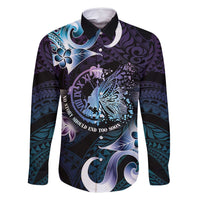 Personalised Polynesia Suicide Prevention Awareness Family Matching Mermaid Dress and Hawaiian Shirt No Story Should End Too Soon