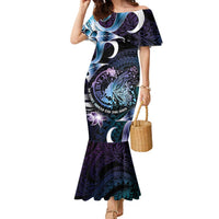 Personalised Polynesia Suicide Prevention Awareness Family Matching Mermaid Dress and Hawaiian Shirt No Story Should End Too Soon