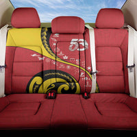 Papua New Guinea 50th Independence Anniversary Back Car Seat Cover Special Style Red Version - Polynesian Pride