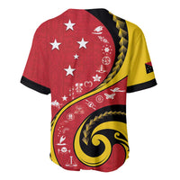 Papua New Guinea 50th Independence Anniversary Baseball Jersey Special Style Red Version - Polynesian Pride