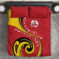 Papua New Guinea Independence Bedding Set Special Style Red Version LT05 Red - Polynesian Pride