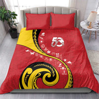 Papua New Guinea Independence Bedding Set Special Style Red Version LT05 - Polynesian Pride