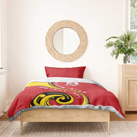 Papua New Guinea Independence Bedding Set Special Style Red Version LT05 - Polynesian Pride