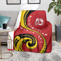 Papua New Guinea Independence Blanket Special Style Red Version LT05 - Polynesian Pride