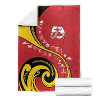Papua New Guinea 50th Independence Anniversary Blanket Special Style Red Version - Polynesian Pride