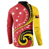Papua New Guinea Independence Button Sweatshirt Special Style Red Version LT05 - Polynesian Pride