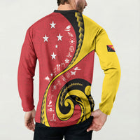 Papua New Guinea Independence Button Sweatshirt Special Style Red Version LT05 - Polynesian Pride