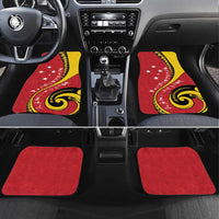 Papua New Guinea 50th Independence Anniversary Car Mats Special Style Red Version - Polynesian Pride