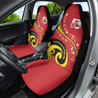 Papua New Guinea 50th Independence Anniversary Car Seat Cover Special Style Red Version - Polynesian Pride
