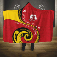 Papua New Guinea 50th Independence Anniversary Hooded Blanket Special Style Red Version - Polynesian Pride