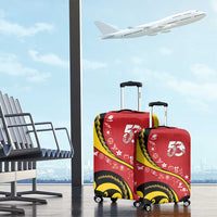 Papua New Guinea 50th Independence Anniversary Luggage Cover Special Style Red Version - Polynesian Pride
