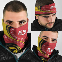 Papua New Guinea 50th Independence Anniversary Neck Gaiter Special Style Red Version - Polynesian Pride