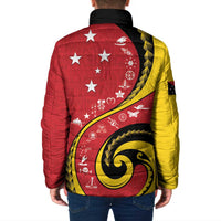 Papua New Guinea Independence Padded Jacket Special Style Red Version LT05 - Polynesian Pride