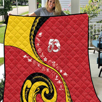 Papua New Guinea Independence Quilt Special Style Red Version LT05 Red - Polynesian Pride