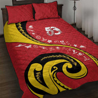 Papua New Guinea Independence Quilt Bed Set Special Style Red Version LT05 Red - Polynesian Pride